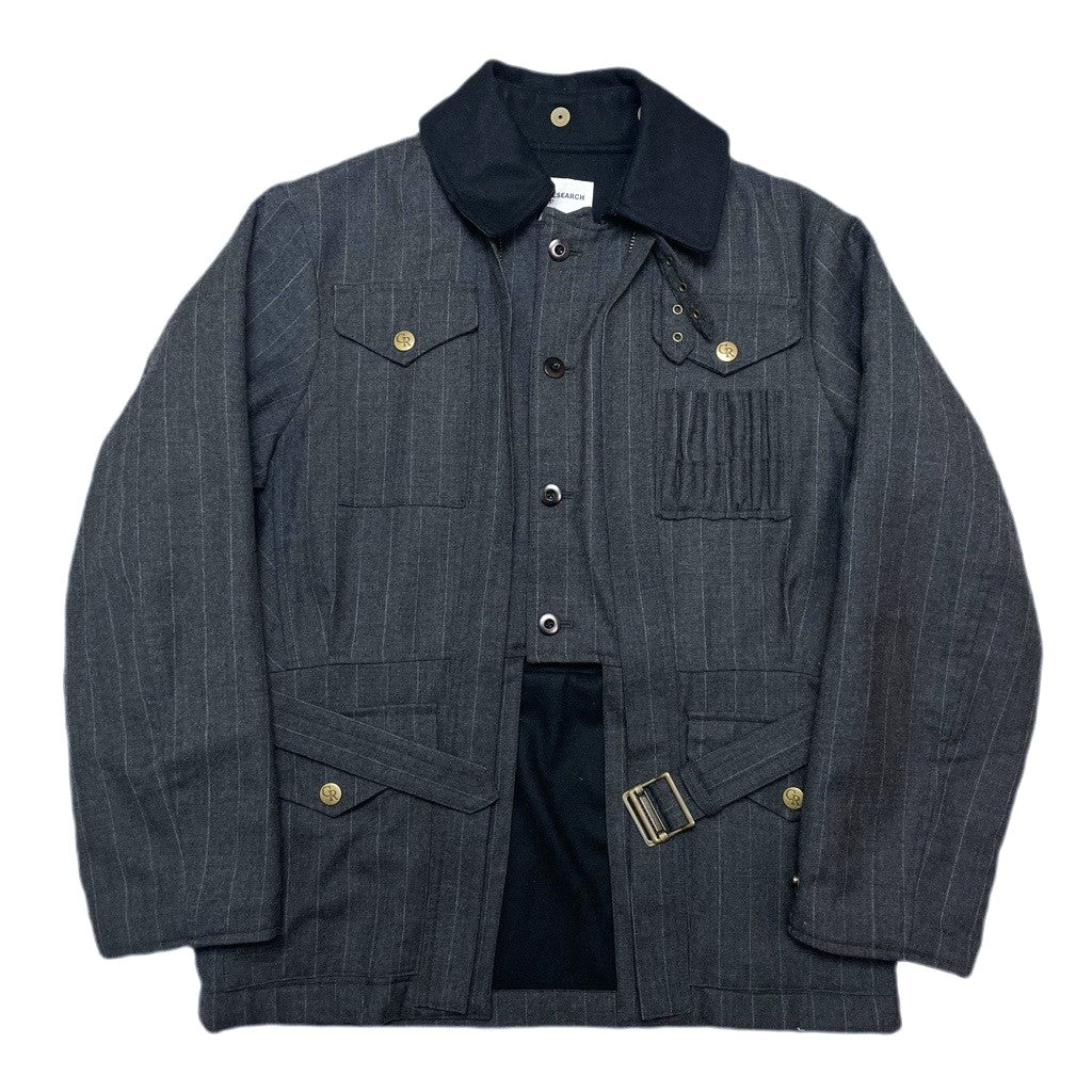 designers) 1997 GENERAL RESEARCH STRIPED WOOL MOTORCYCLE JACKET