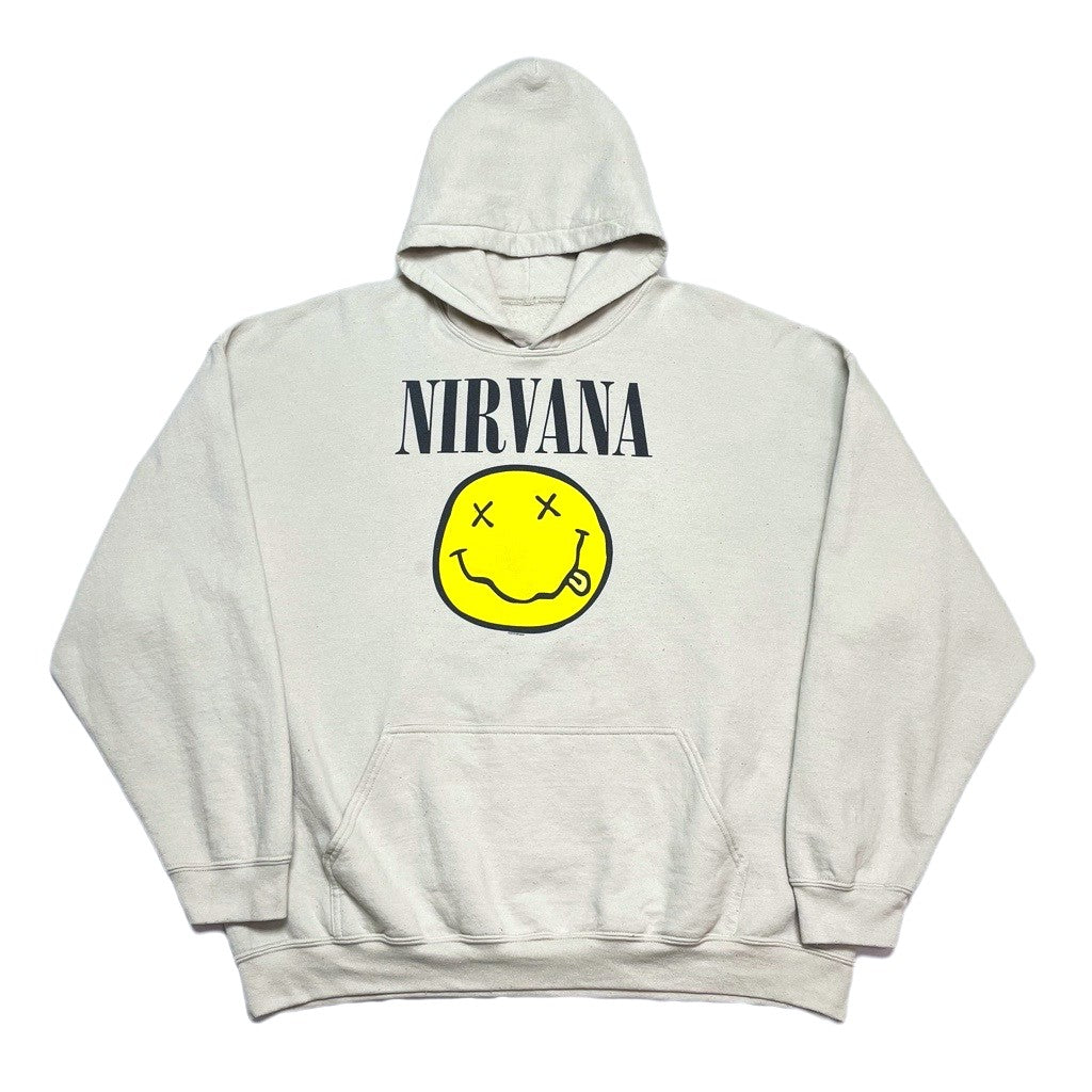 vintage) 2019 NIRVANA SMILE PRINT PULLOVER HOODIE SWEAT SHIRT – Linco