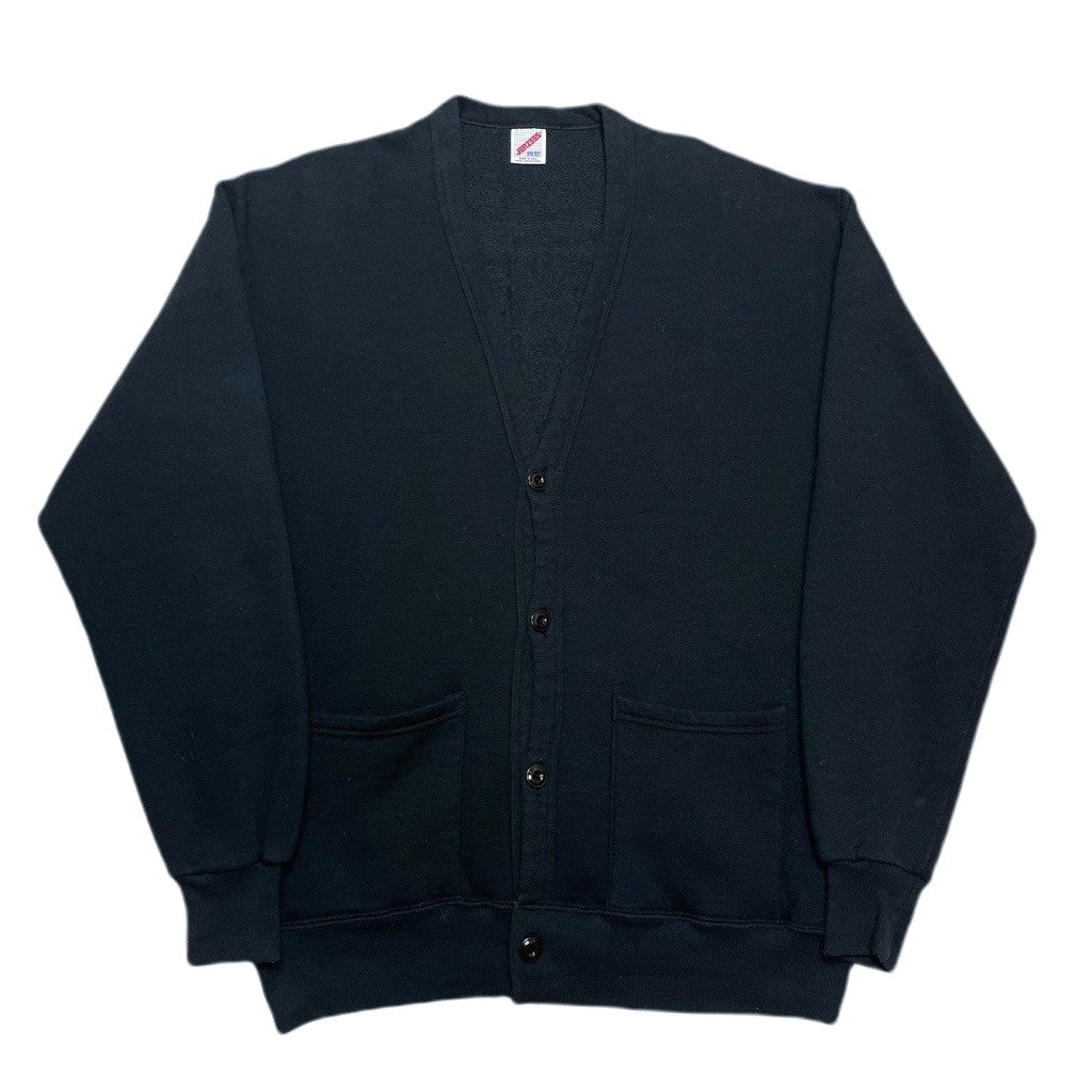 【名作】90's JERZIEES SWEAT CARDIGAN USA製 vintage) 1990'S～ MADE IN USA JERZEES SWEAT CARDIGAN WITH PATCH