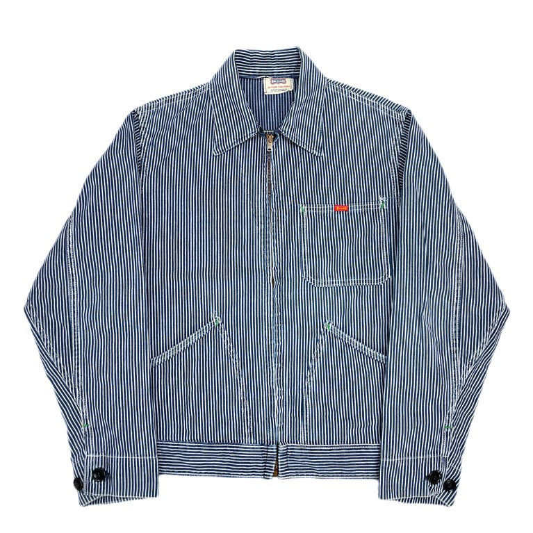 ビンテージ BIG SMITHジップアップ ジャケット ヒッコリーワーク60's VINTAGE) 1960'S～ BIG SMITH HICKORY STRIPE WORK JACKET – Linco