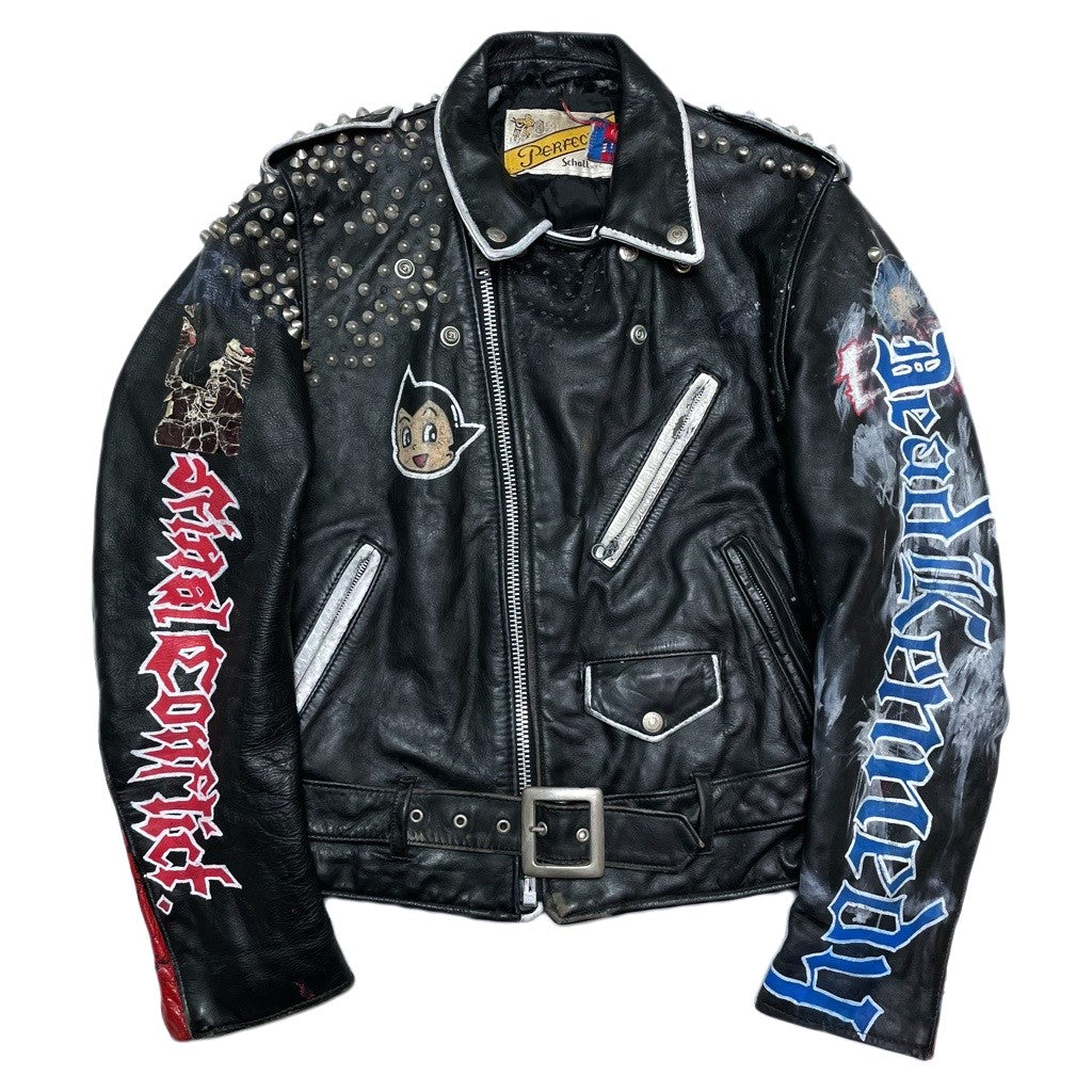 VINTAGE) 1990'S～ MADE IN USA Schott 618 BIKER TAG CRUST PUNK