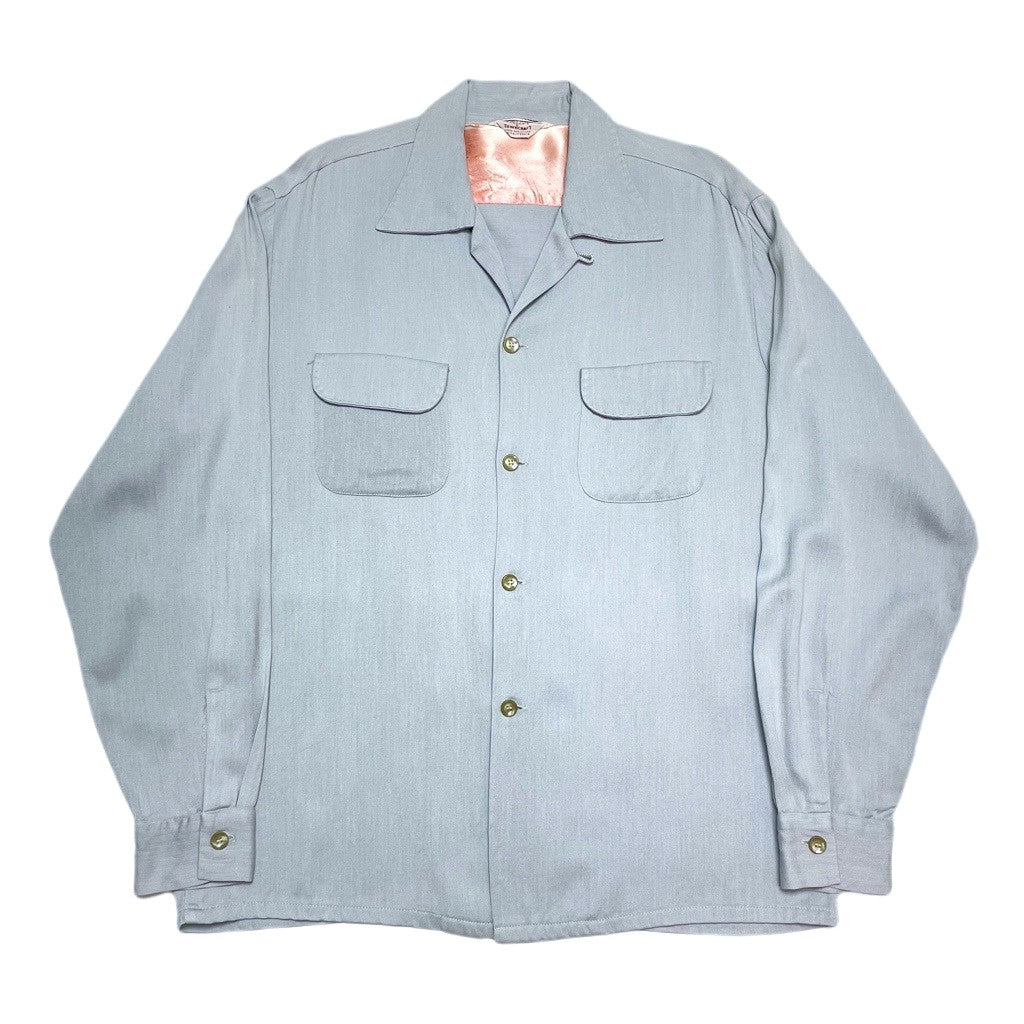 vintage) 1960'S～ PENNEY'S TOWNCRAFT STITCHED RAYON LOOP COLLAR