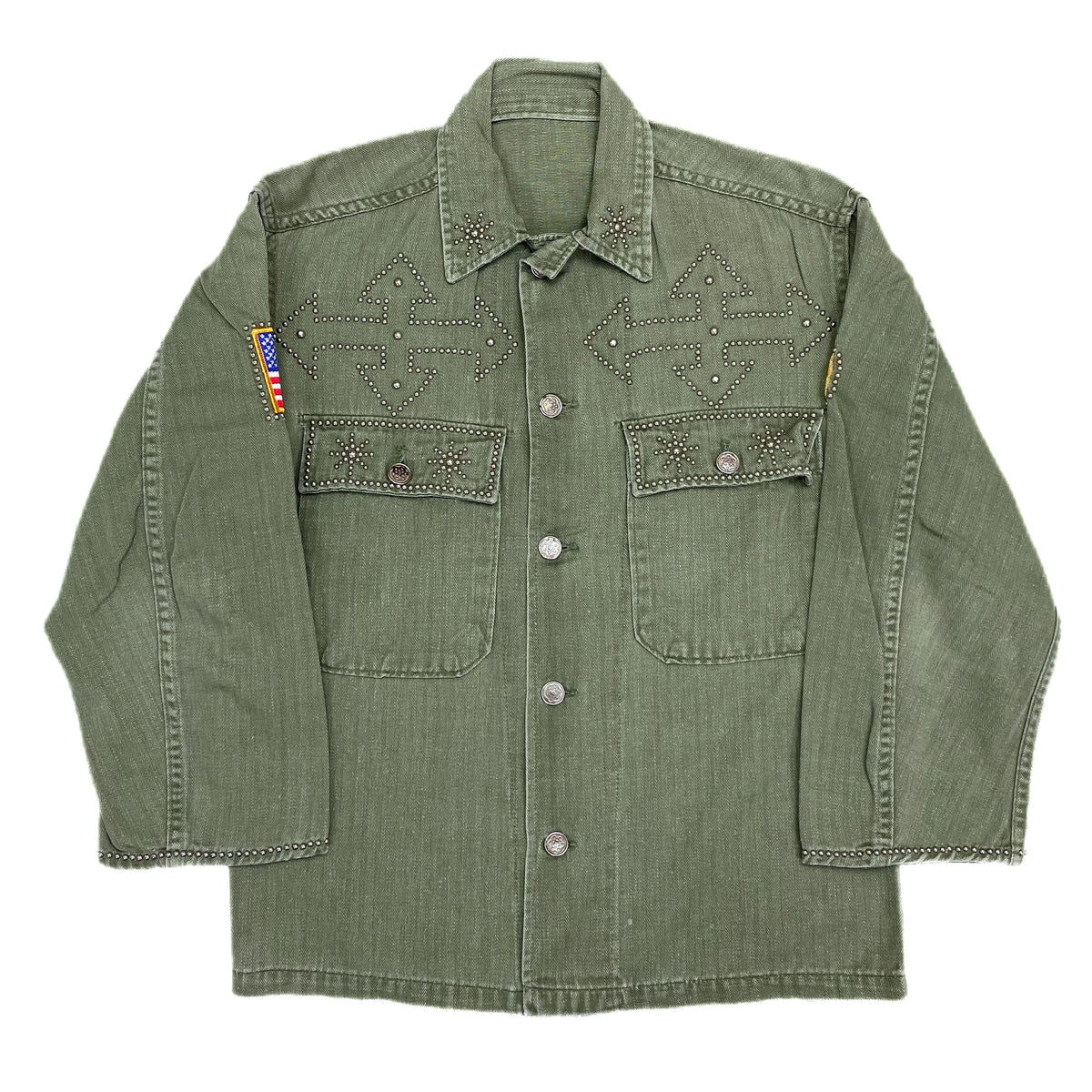 US ARMY M-47 HBT UTILITY JACKET 40S 「月桂樹ボタン、S