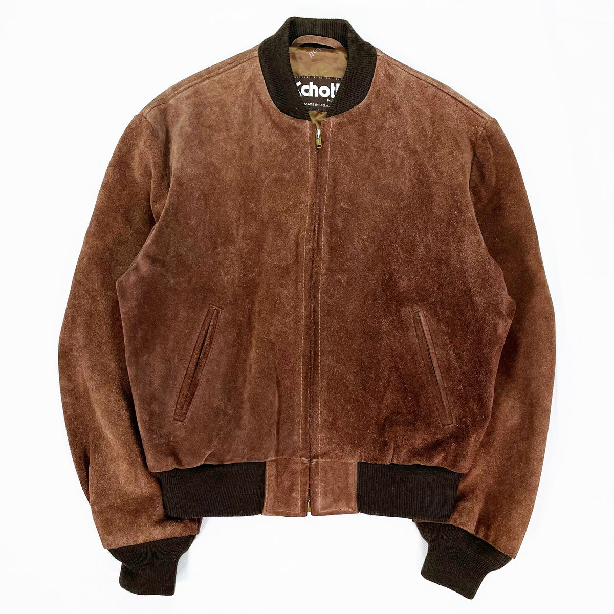 schott ショット スウェード レザージャケット #327 USA製 44 Schott(ショット) / スウェードレザーウエスタンジャケット/使用感有
