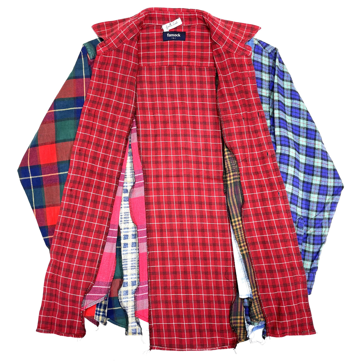 DESIGNERS) SONIC LAB by NEPENTHES REMAKE 7 CUT LIGHT FLANNEL SHIRT