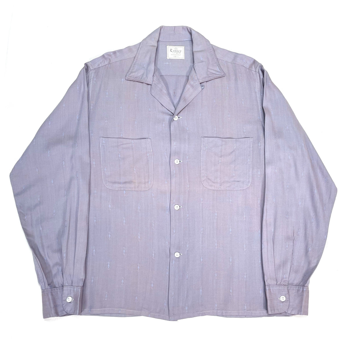 60s ヴィンテージ Lanier by Oxford チェックシャツ Mサイズ VINTAGE) 1960'S Lanier by Oxford RAYON OPEN COLLAR BOX SHIRT – Linco