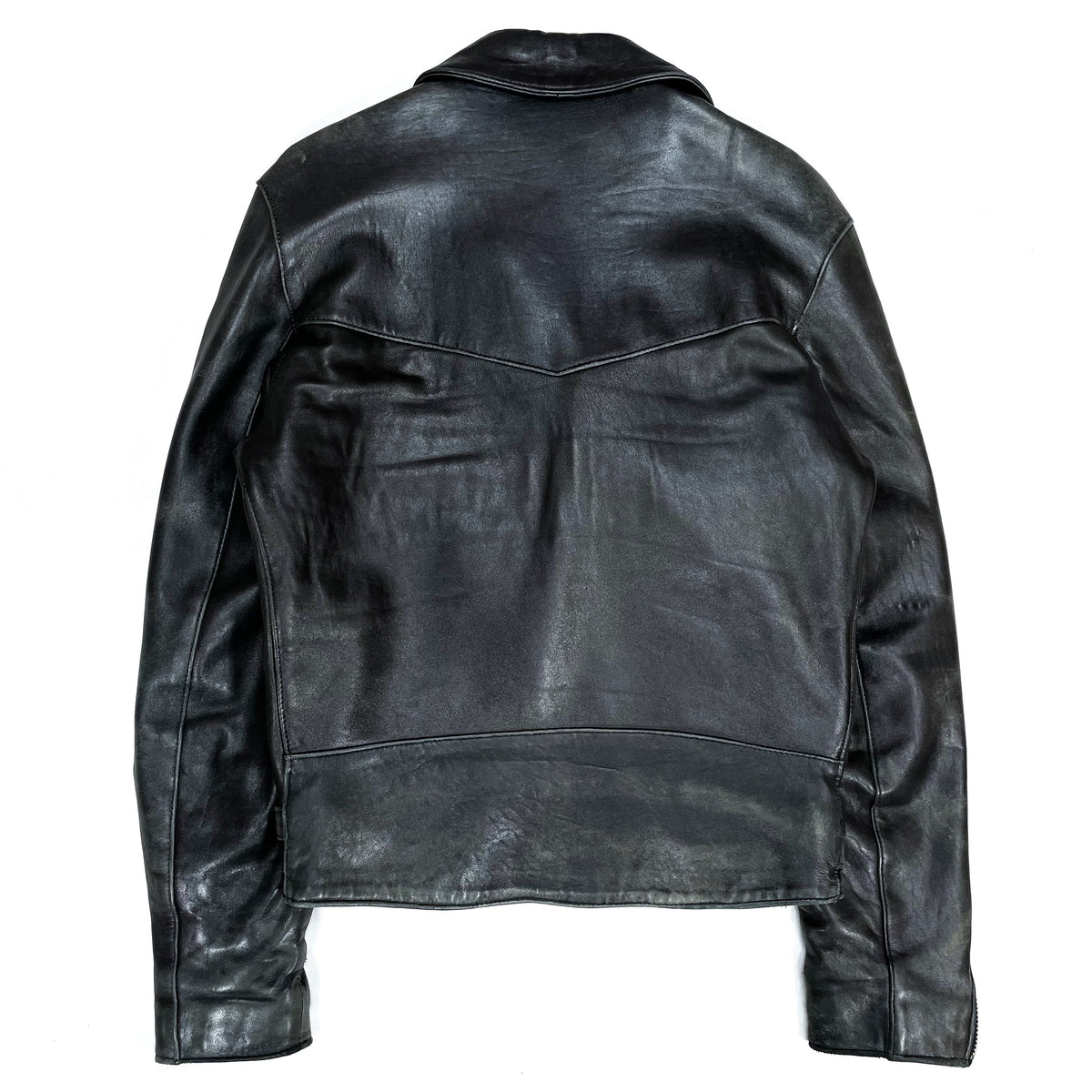 Vintage real leather jacket sheep 世知辛い AQ86