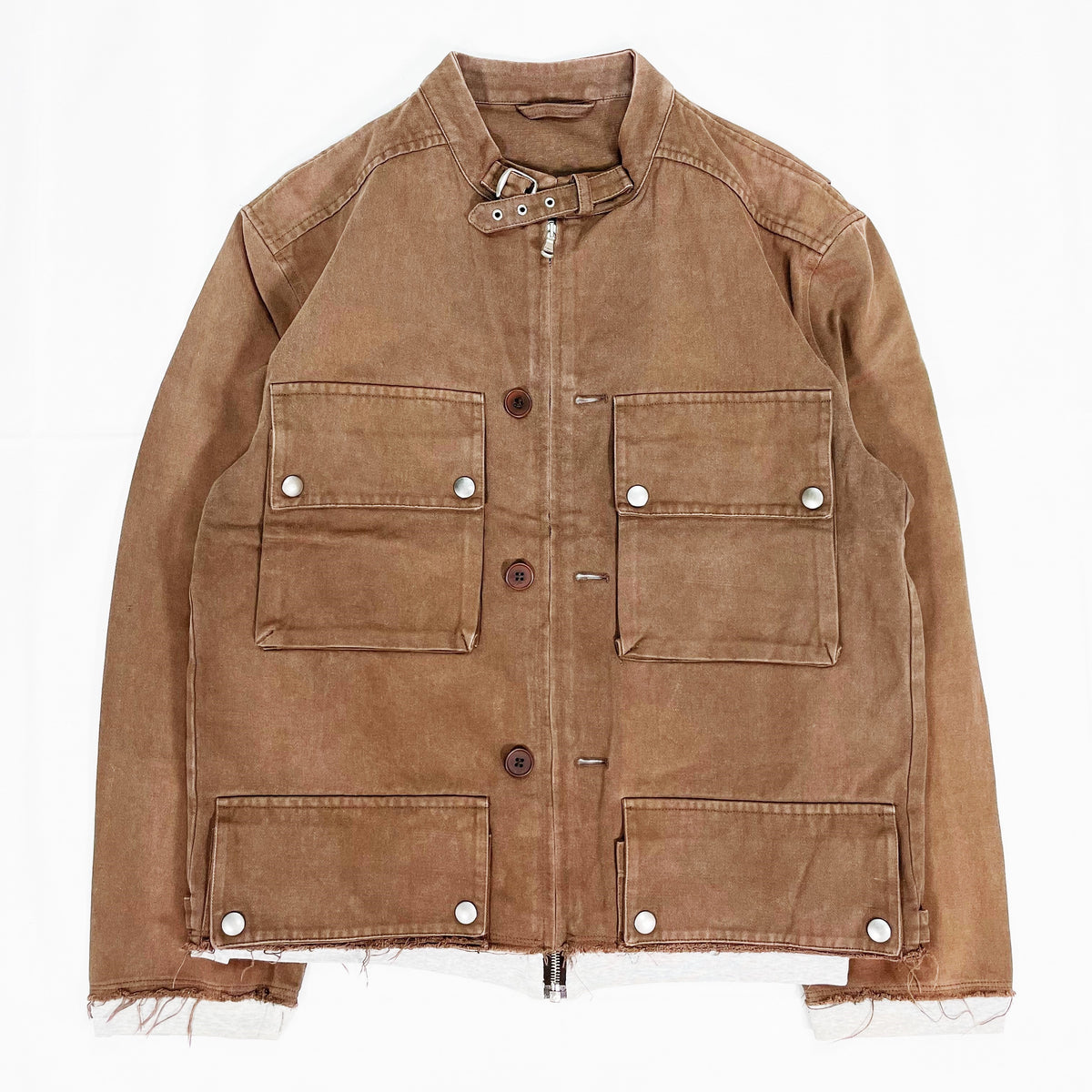 ジャケット・アウター hussein chalayan FW2005 Layered Jacket Hussein Chalayan deconstructed layered leather jacket