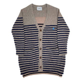 (DESIGNERS) 2000'S UNDER COVER CONNECTING DESIGN STRIPED LONG LENGTH KNIT CARDIGAN