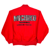 (DESIGNERS) 1990'S MICHIKO KOSHINO LOGO EMBROIDERED WOOL VARSITY JACKET