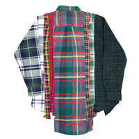 (DESIGNERS) SONIC LAB by NEPENTHES REMAKE PATCHWORK FLANNEL SHIRT