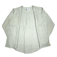 (VINTAGE) DEAD STOCK NEW 1990'S～ GOOUCH LINEN 100% COLLARLESS SHIRT