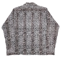 (DESIGNERS) Needles HEMP 100% LEOPARD PATTERN OPEN COLLAR BOX SHIRT