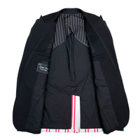 (DESIGNERS) 2000'S～ NUMBER NINE STRIPE PATTERN PANELED DESIGN 1 BUTTON BLAZER JACKET WITH HANGER AND GARMENT BAG