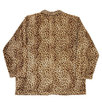 1990'S UNKNOWN LEOPARD PATTERN FAUX FUR JACKET