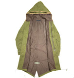 (DESIGNERS) TATA TALKING ABOUT THE ABSTRACTION MODIFIED HOODIE DESIGN FAUX FUR PANELED M-51 TYPE FISHTAIL PARKA