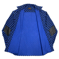 (DESIGNERS) 1990'S LET IT RIDE by ELT BLOCK CHECKERED CHAMOIS CLOTH SHIRT WITH ELBOW PATCH
