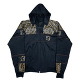 (VINTAGE) 1980'S～ BOOTLEG FENDI 3WAY DESIGN ZUCCA PATTERN PANELED MES TRACK JACKET WITH HOOD