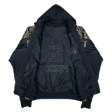(VINTAGE) 1980'S～ BOOTLEG FENDI 3WAY DESIGN ZUCCA PATTERN PANELED MES TRACK JACKET WITH HOOD