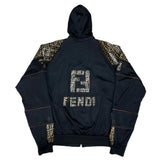 (VINTAGE) 1980'S～ BOOTLEG FENDI 3WAY DESIGN ZUCCA PATTERN PANELED MES TRACK JACKET WITH HOOD