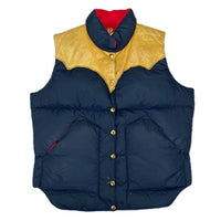 (VINTAGE) 1970'S～ ROCKY MOUNTAIN FEATHERBED LEATHER PANELED DOWN VEST