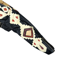 (VINTAGE) 1990'S～ MADE IN MEXICO VOLCANO BUFFALO PATTERN LEATHER PATCH DESIGN DOUBLE BREASTED LEATHER BIKER JACKET
