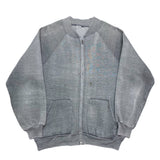 (vintage) 1960'S～ UNKNOWN FADED ZIP UP SWEAT CARDIGAN WITH SEPARATE POCKET