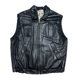 (vintage) 1980'S～ MADE IN FRANCE Jacques VINCENT pour JAPA FRENCH ARMY TYPE LEATHER FLIGHT VEST