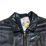 (vintage) 1980'S～ MADE IN FRANCE Jacques VINCENT pour JAPA FRENCH ARMY TYPE LEATHER FLIGHT VEST