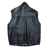 (vintage) 1980'S～ MADE IN FRANCE Jacques VINCENT pour JAPA FRENCH ARMY TYPE LEATHER FLIGHT VEST