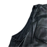 (vintage) 1980'S～ MADE IN FRANCE Jacques VINCENT pour JAPA FRENCH ARMY TYPE LEATHER FLIGHT VEST