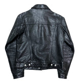 (VINTAGE) 1999 GAP 2 POCKET TRUCKER JACKET TYPE LEATHER JACKET