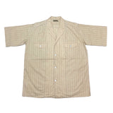 (DESIGNERS) 1980'S～ MADE IN JAPAN Y's OLD TAG STRIPED PATTERN OPEN COLLAR SHORT SLEEVE BOX SHIRT