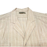 (DESIGNERS) 1980'S～ MADE IN JAPAN Y's OLD TAG STRIPED PATTERN OPEN COLLAR SHORT SLEEVE BOX SHIRT