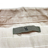 (DESIGNERS) 1980'S～ MADE IN JAPAN Y's OLD TAG STRIPED PATTERN OPEN COLLAR SHORT SLEEVE BOX SHIRT