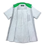 (DESIGNERS) 2012 PHENOMENON COLLAR PANELED DESIGN SHORT SLEEVE SHIRT WITH GUSSET