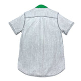 (DESIGNERS) 2012 PHENOMENON COLLAR PANELED DESIGN SHORT SLEEVE SHIRT WITH GUSSET