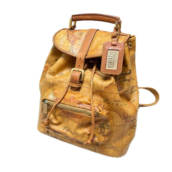 (OTHER) 1990'S～ MADE IN ITALY PRIMACLASSE WORLD MAP PATTERN BACKPACK