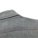 (VINTAGE) 1940'S～ 5 BROTHER SHORT SLEEVE BLACK CHAMBRAY SHIRT WITH GUSSET