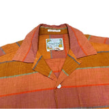 (VINTAGE) 1990'S～ MADE IN SRI LANKA MINDLOOSER STRIPED PATTERN LOOP COLLAR SHORT SLEEVE BOX SHIRT
