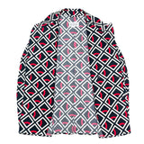 (DESIGNERS) 2019 MADE IN ITALY MAISON MARGIELA 10 TOTAL PATTERN PRINT DOUBLE BREASTED COTTON BLAZER JACKET