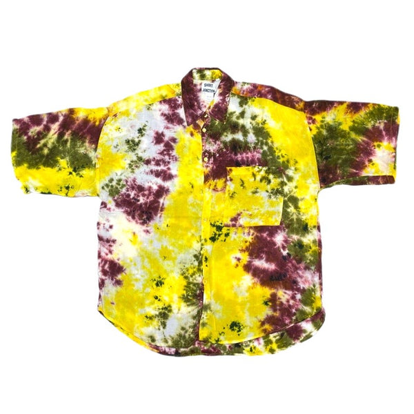 (VINTAGE) 1990'S～ MADE IN QATAR SHIRT JUNCTION TIE DYED RAYON SHORT SLEEVE SHIRT