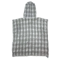 (DESIGNERS) 2000'S～ ISSEY MIYAKE MEN BLACK TAG BLOCK CHECKERED GARMENT DYED UNEVEN MATERIAL SLEEVELESS HOODIE