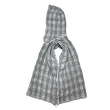 (DESIGNERS) 2000'S～ ISSEY MIYAKE MEN BLACK TAG BLOCK CHECKERED GARMENT DYED UNEVEN MATERIAL SLEEVELESS HOODIE