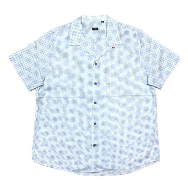 (DESIGNERS) 2000'S～ PAUL SMITH SMALL POLKA DOT X LARGE POLKA DOT PATTERN TOTAL PATTERN LOOP COLLAR SHORT SLEEVE SHIRT