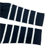 (designers) 2019 MADE IN JAPAN UNDER COVER SLEEVE STRIPE PANELED DESIGN DOUBLE SIDED PRINT SHIRT WITH ELBOW PATCH