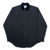 (designers) ARMANI EXCHANGE COLLAR VELOUR PANELED DESIGN SHIRT