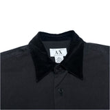 (designers) ARMANI EXCHANGE COLLAR VELOUR PANELED DESIGN SHIRT