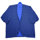 (designers) 1980'S～ MADE IN JAPAN ISSEY MIYAKE STRIPED PATTERN BALLOON SLEEVE STYLE BIG CARDIGAN