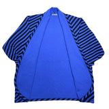 (designers) 1980'S～ MADE IN JAPAN ISSEY MIYAKE STRIPED PATTERN BALLOON SLEEVE STYLE BIG CARDIGAN